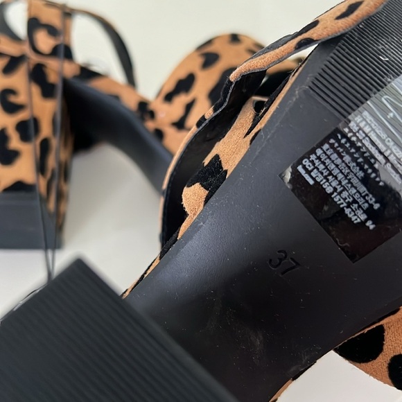 H&M Leopard Platform Shoes Heels New Size 6 - Picture 11 of 11